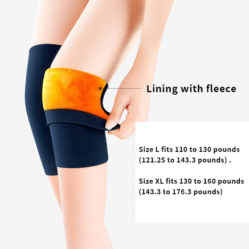 Suede Lined Knee Pads Winter Warm Adult Knee Support Pads