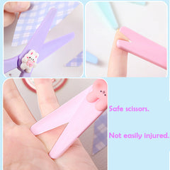 Safety Scissors for Kids Craft - Animal Design Plastic Scissors