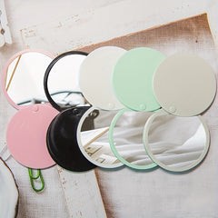 Mini Round Travel Mirror for Girls Compact Handheld Makeup Mirror
