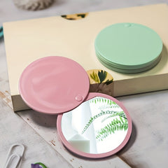 Mini Round Travel Mirror for Girls Compact Handheld Makeup Mirror