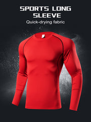 Men's Workout Shirt High Stretch Compression Base Layer