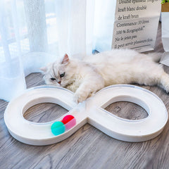 Interactive Cat Turntable Track Plastic Cat Toy Plate For Indoor Cats Kittens