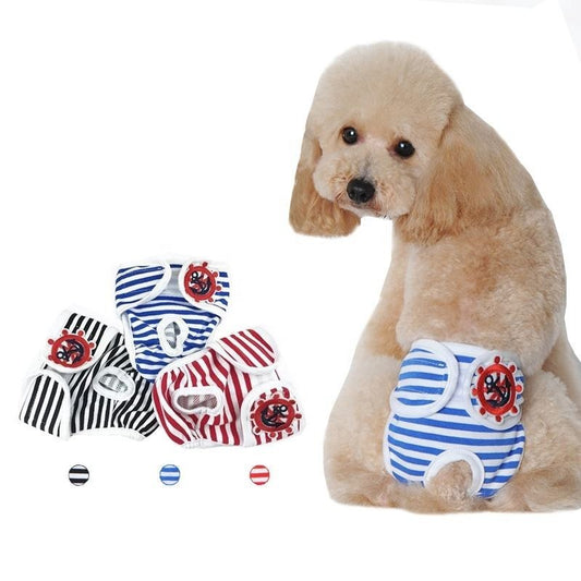 3 Pack Female Dog Diaper Pants Washable Reusable Sanitary Pants
