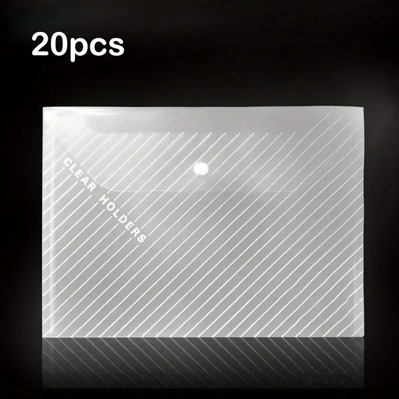 A4 Transparent Plastic Envelope File Bags