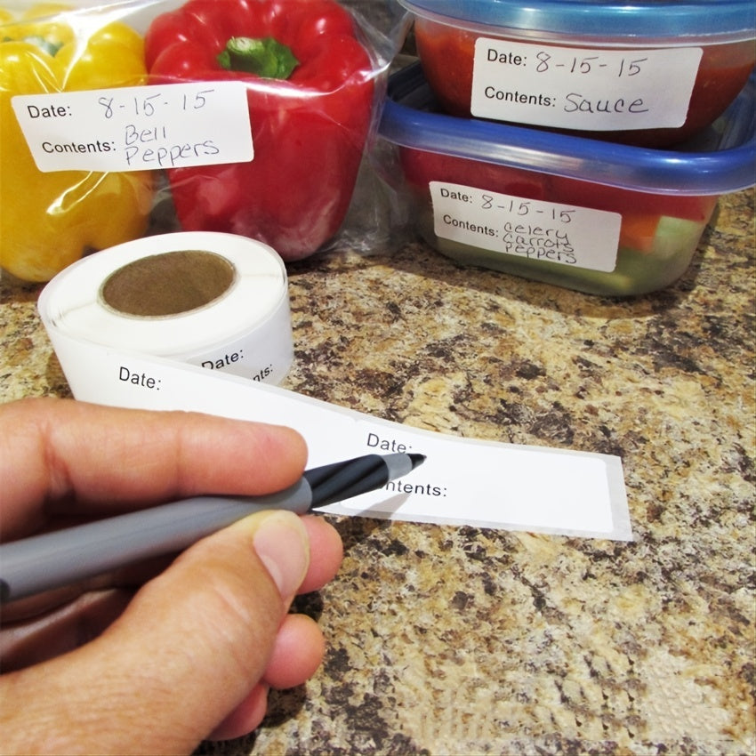120pcs Removable Refrigerator Food Storage Paper Stickers Pantry Date Labels