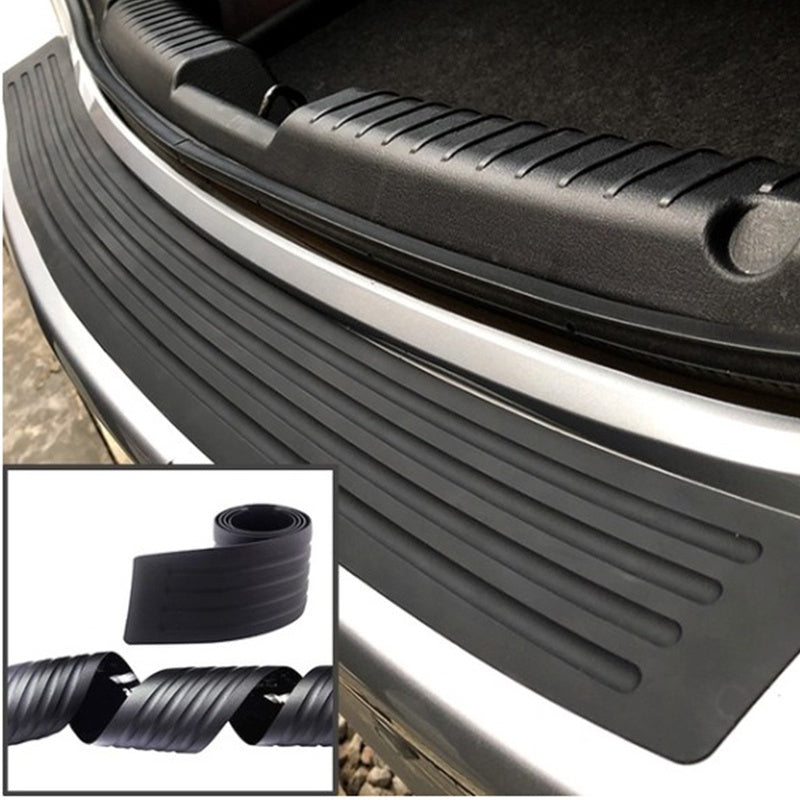 Car Sill Protection Strip Rear Bumper Sticker Rubber Trunk Door Cover