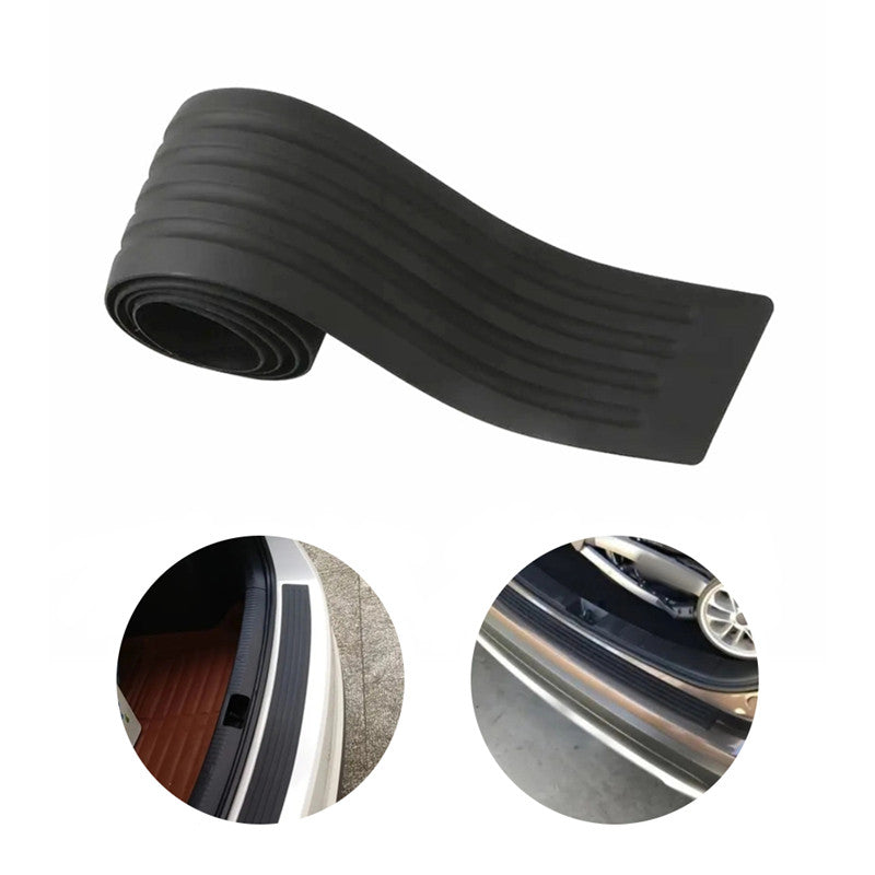 Car Sill Protection Strip Rear Bumper Sticker Rubber Trunk Door Cover