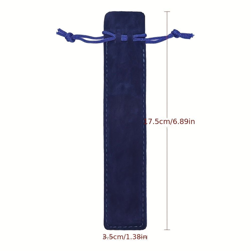 10pcs Plush Cloth Pen Bag Double Sided Velvet Pen Pouch