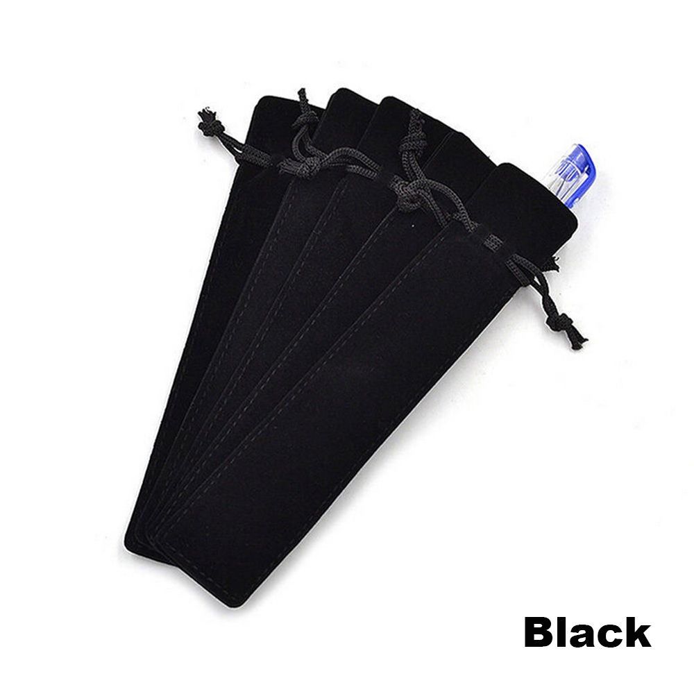 10pcs Plush Cloth Pen Bag Double Sided Velvet Pen Pouch