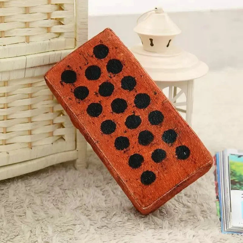 10in Creative Brick Plush Pillow Funny 3D Plush Toy Home Decor Gift
