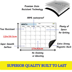 Magnetic Dry Erase Calendar For Fridge Monthly Board Calendar For Refrigerator