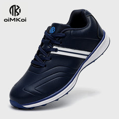 OiMKoi PLUS SIZE Men's Solid Non slip Golf Shoes Professional Shock Absorption
