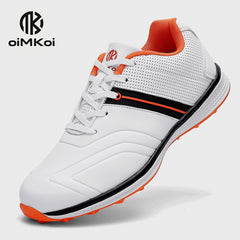 OiMKoi PLUS SIZE Men's Solid Non slip Golf Shoes Professional Shock Absorption