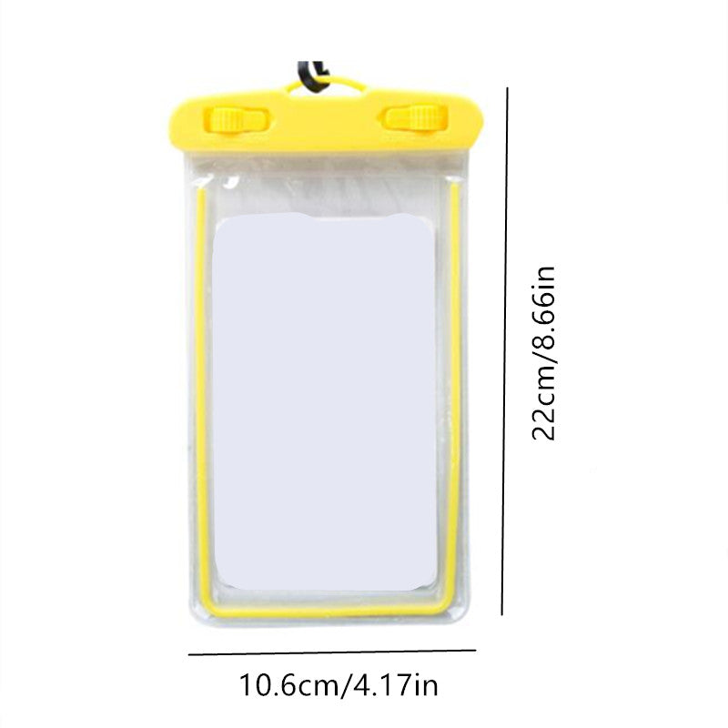 2pcs Nightlight Phone Waterproof Bag 6 inch Case