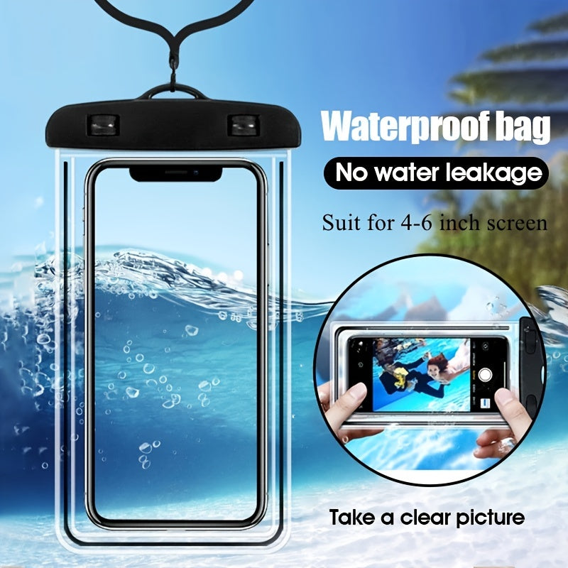 2pcs Nightlight Phone Waterproof Bag 6 inch Case