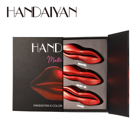 6 Pcs Set Waterproof Matte Lipstick Beauty Cosmetic