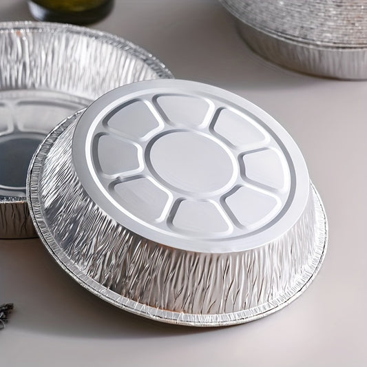 30pcs 6 7 Inch Round Tin Foil Plates Disposable Tray For Baking Cooking