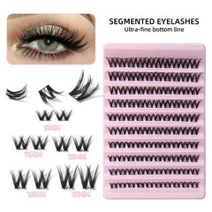 Cluster False Eyelashes Large Capacity Natural Thick Segmented False Eyelashes