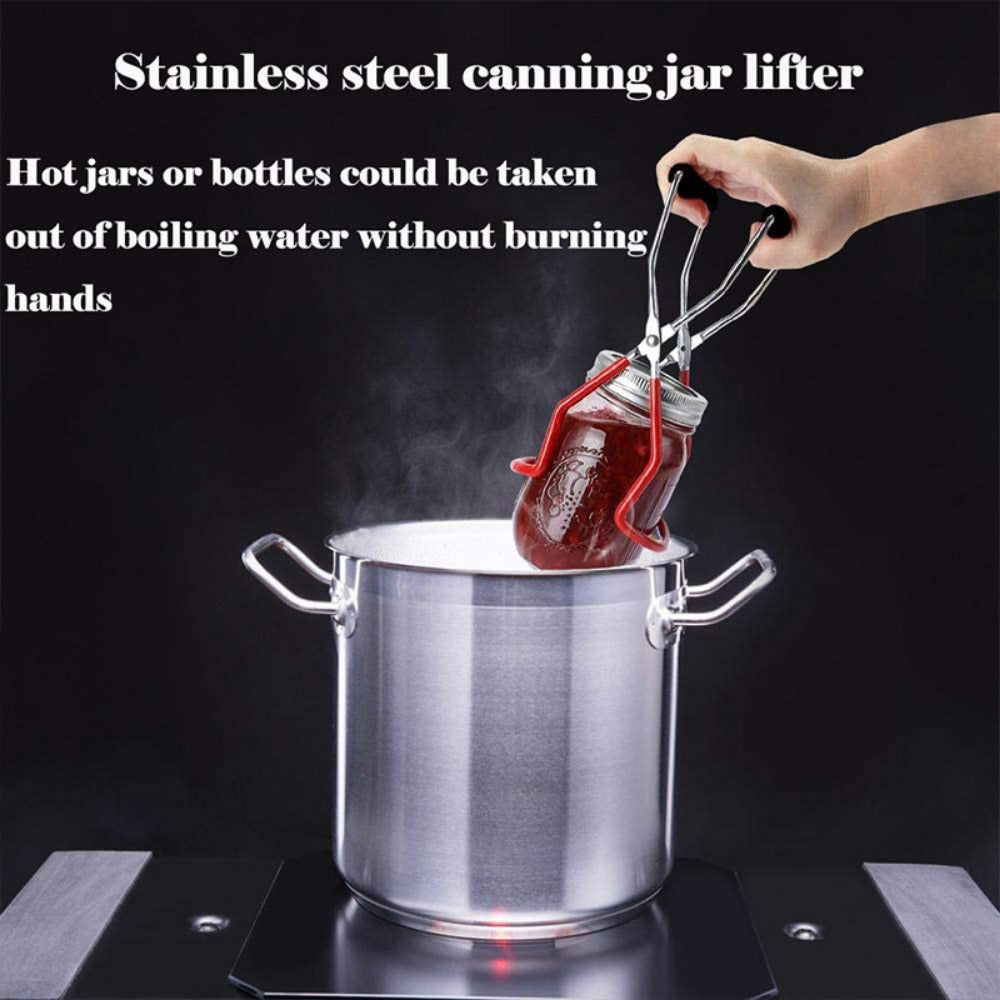 Canning Jar Lifter - Stainless Steel Anti-Scalding Tongs