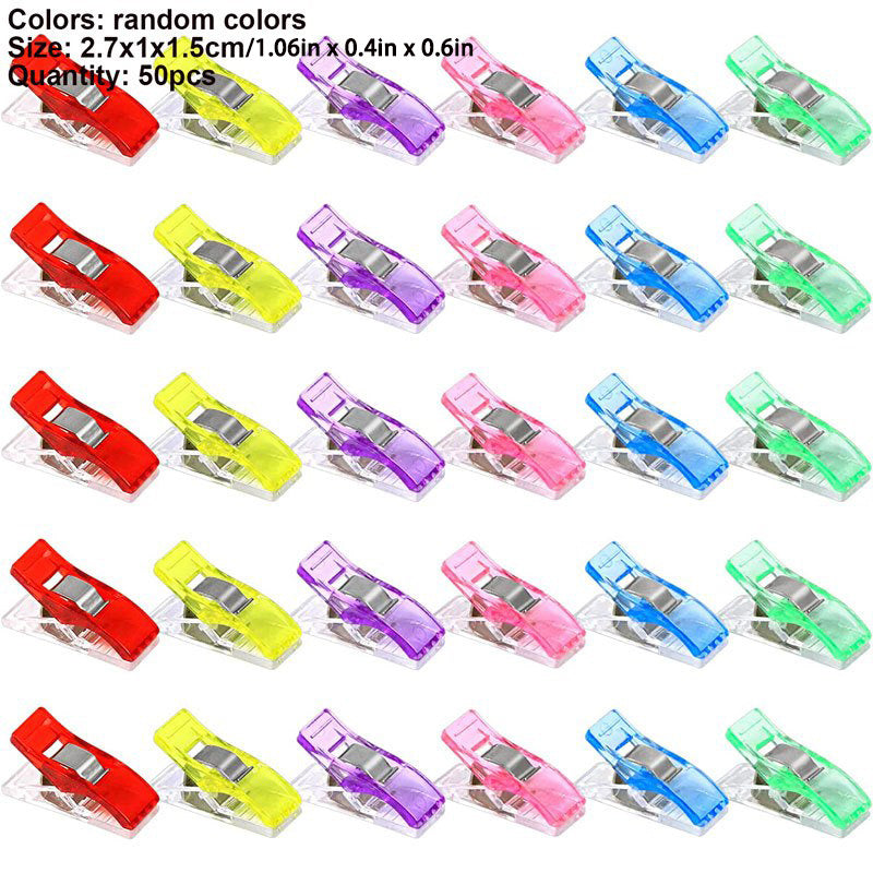 50pcs Colorful Sewing Clips Multipurpose Craft Clamps