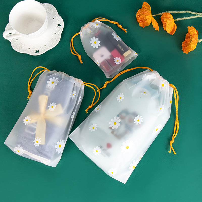 10pcs Small Chrysanthemum Frosted Bundle Pocket Gift Packaging Bag