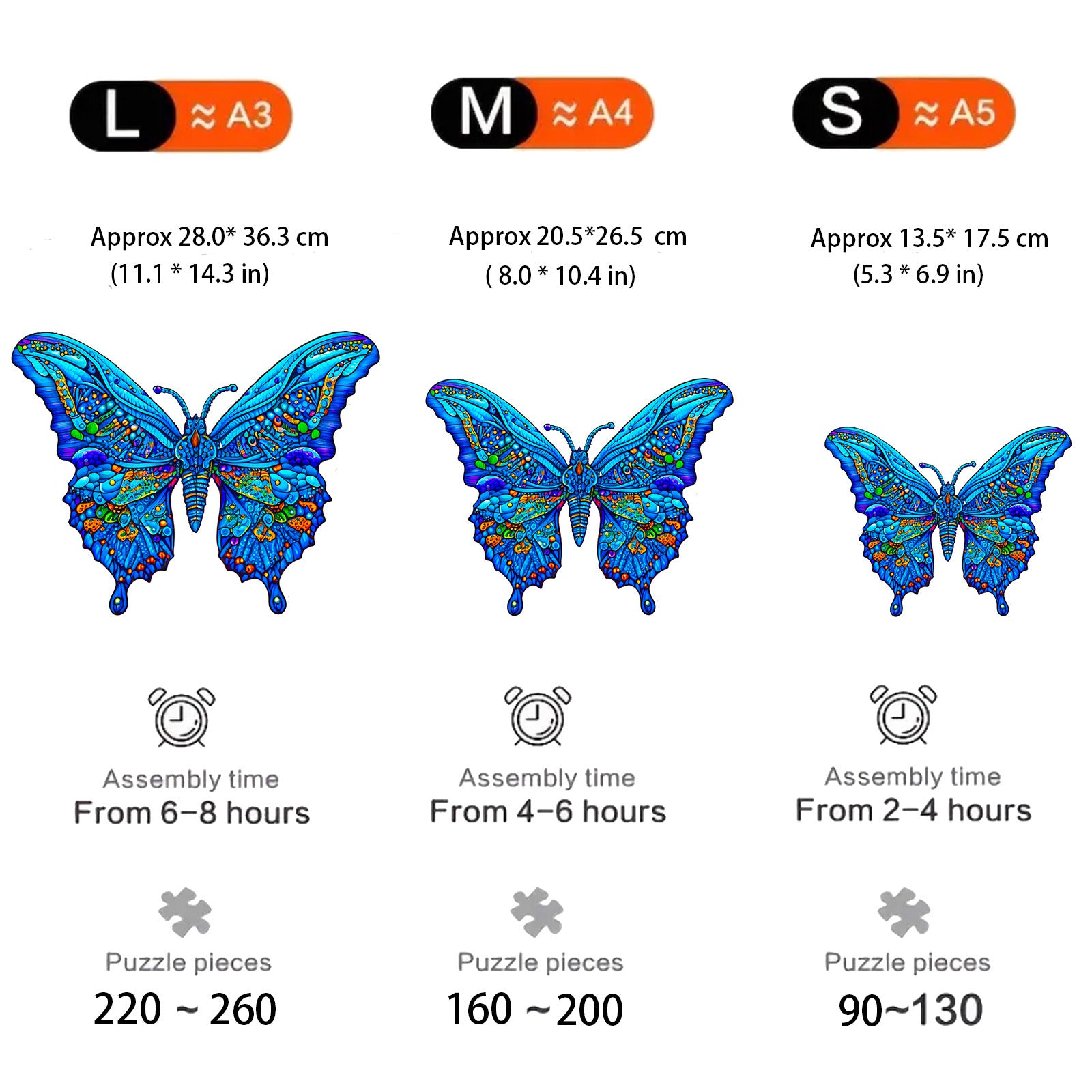Colorful Butterfly Wooden Jigsaw Puzzles For Adults Kids