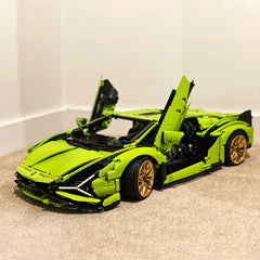 Green Car Building Block Bricks Toy for Adults Kids