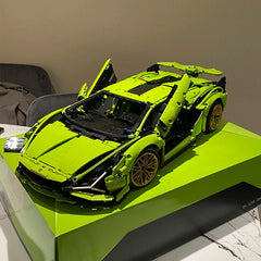 Green Car Building Block Bricks Toy for Adults Kids
