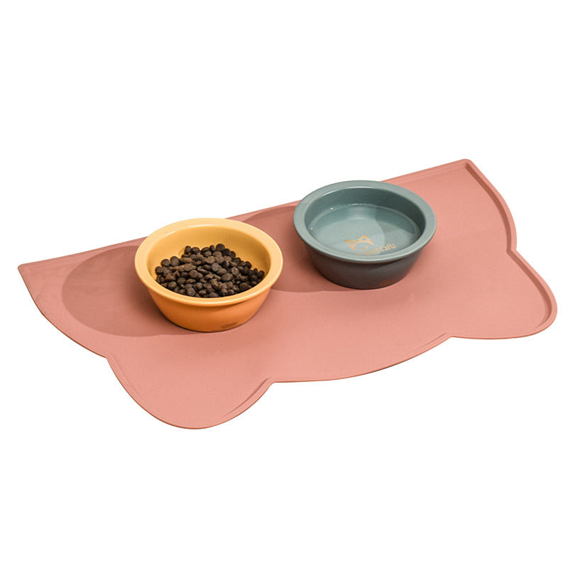 Cloud Shaped Cat Dog Food Mat Waterproof Silicone Feeding Mat