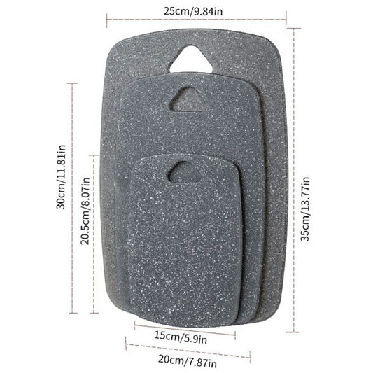 3pc Kitchen Cutting Boards Plastic Chopping Boards for Meat Veggies Fruits