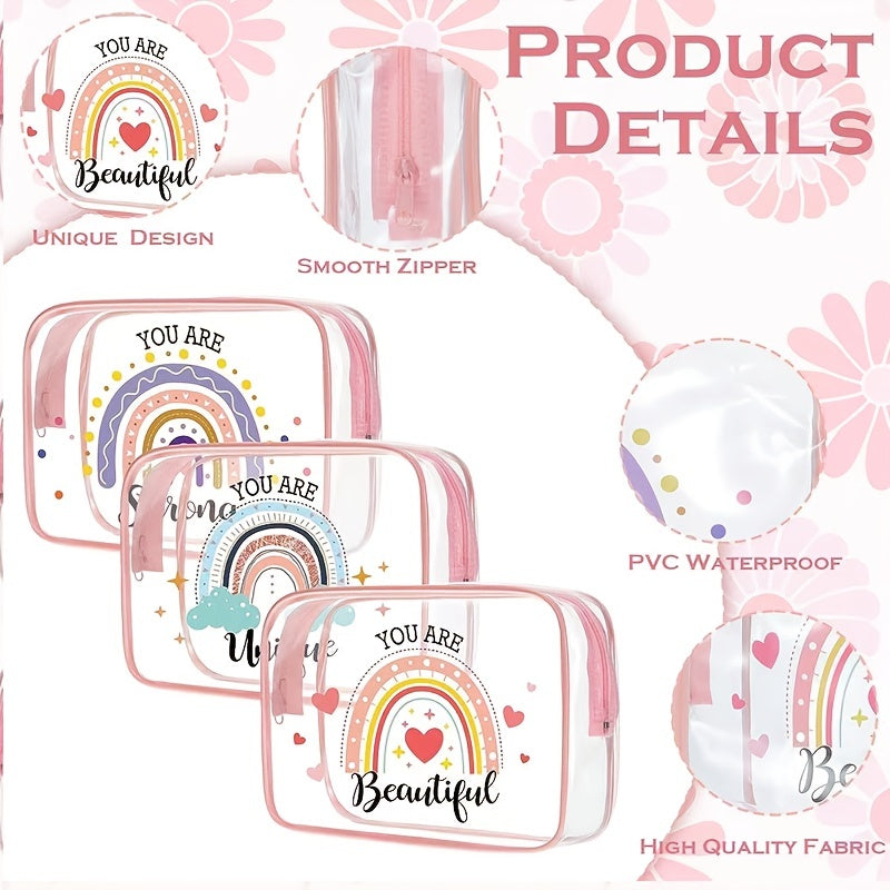 Transparent PVC Cosmetics Bag Waterproof Makeup Pouch Toiletry Wash Organizer