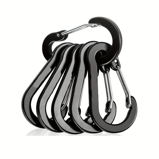 6pcs Steel Carabiner Clips for Outdoor Activities