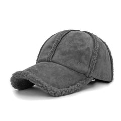 Velvet Baseball Cap Warm Thick Plush Peaked Cap