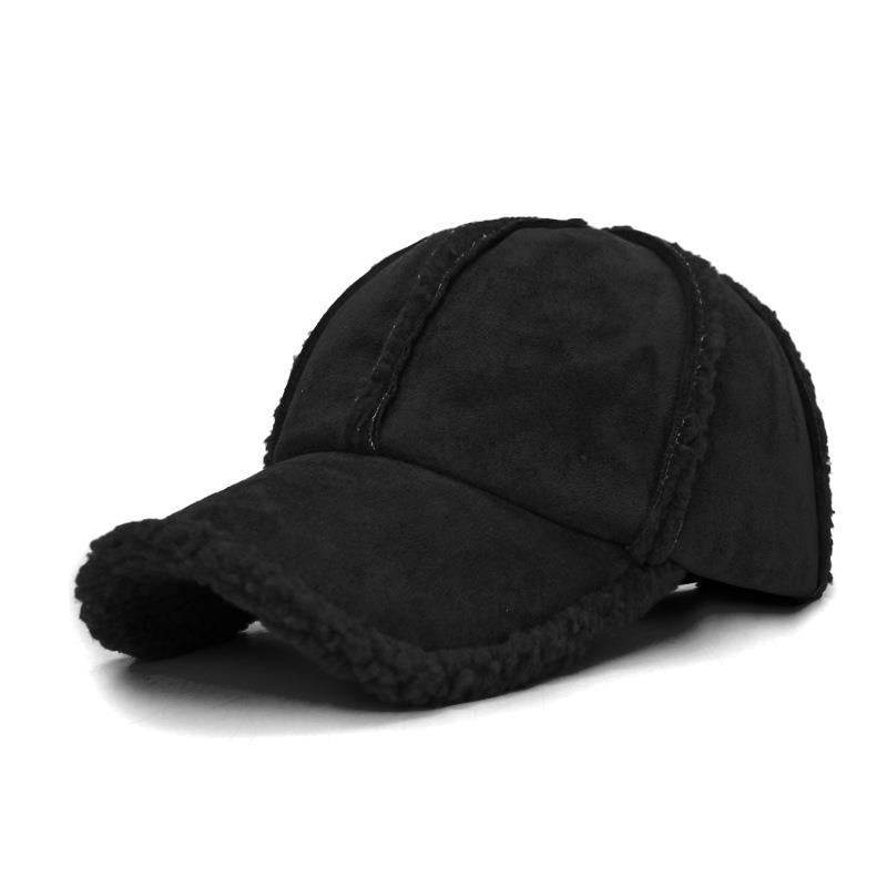 Velvet Baseball Cap Warm Thick Plush Peaked Cap