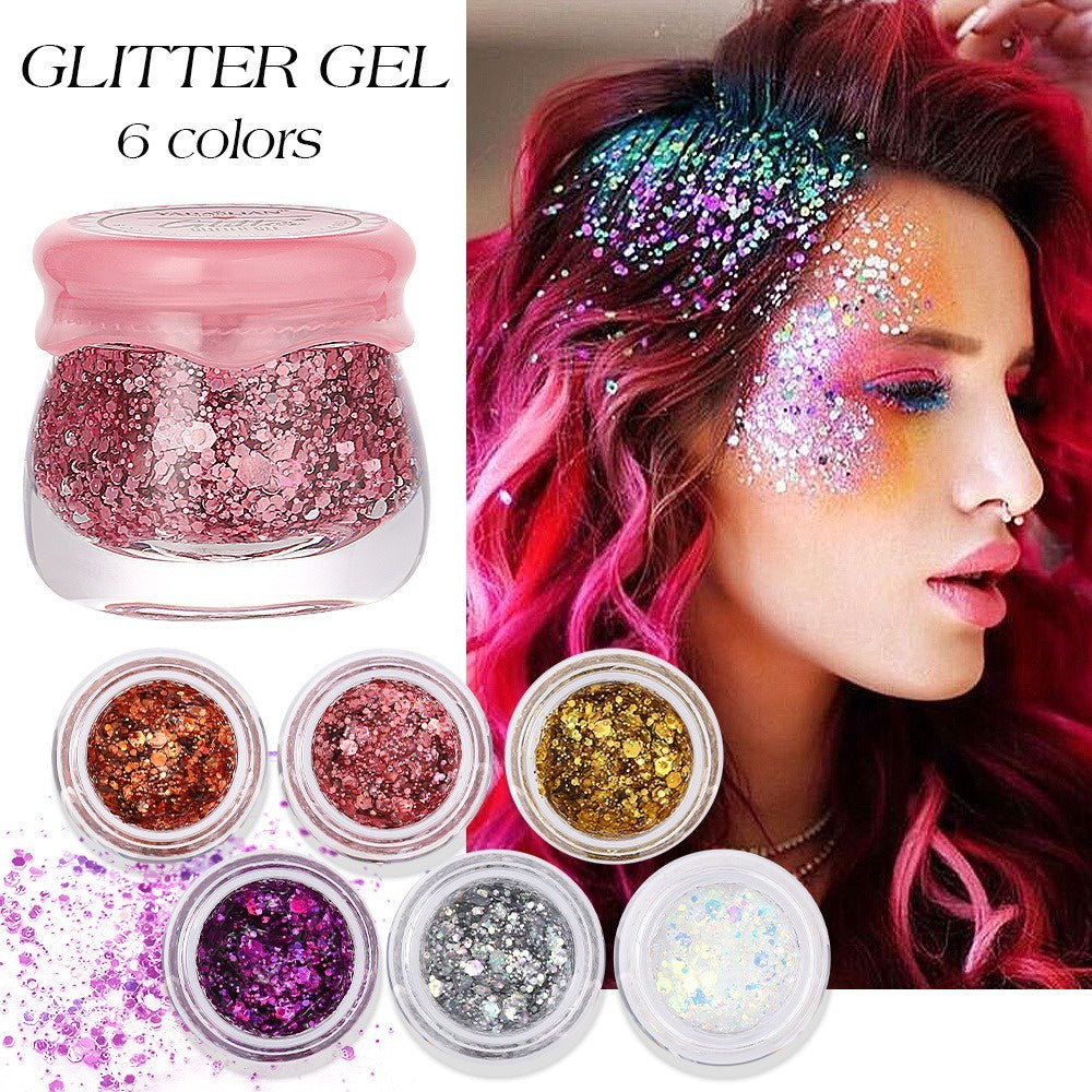 Glitter Eyeshadow Gel Cream Pearly Sequins Pigment Body Face Sparkle