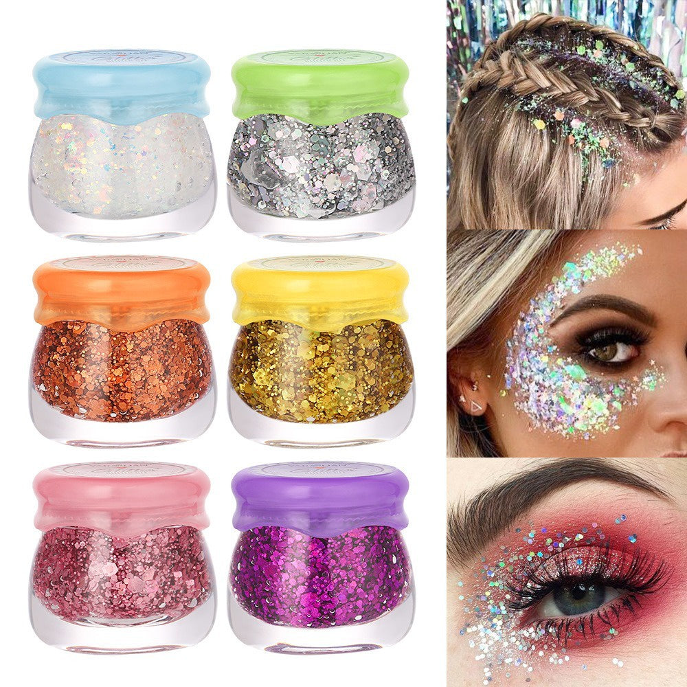 Glitter Eyeshadow Gel Cream Pearly Sequins Pigment Body Face Sparkle