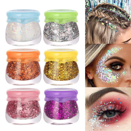 Glitter Eyeshadow Gel Cream Pearly Sequins Pigment Body Face Sparkle