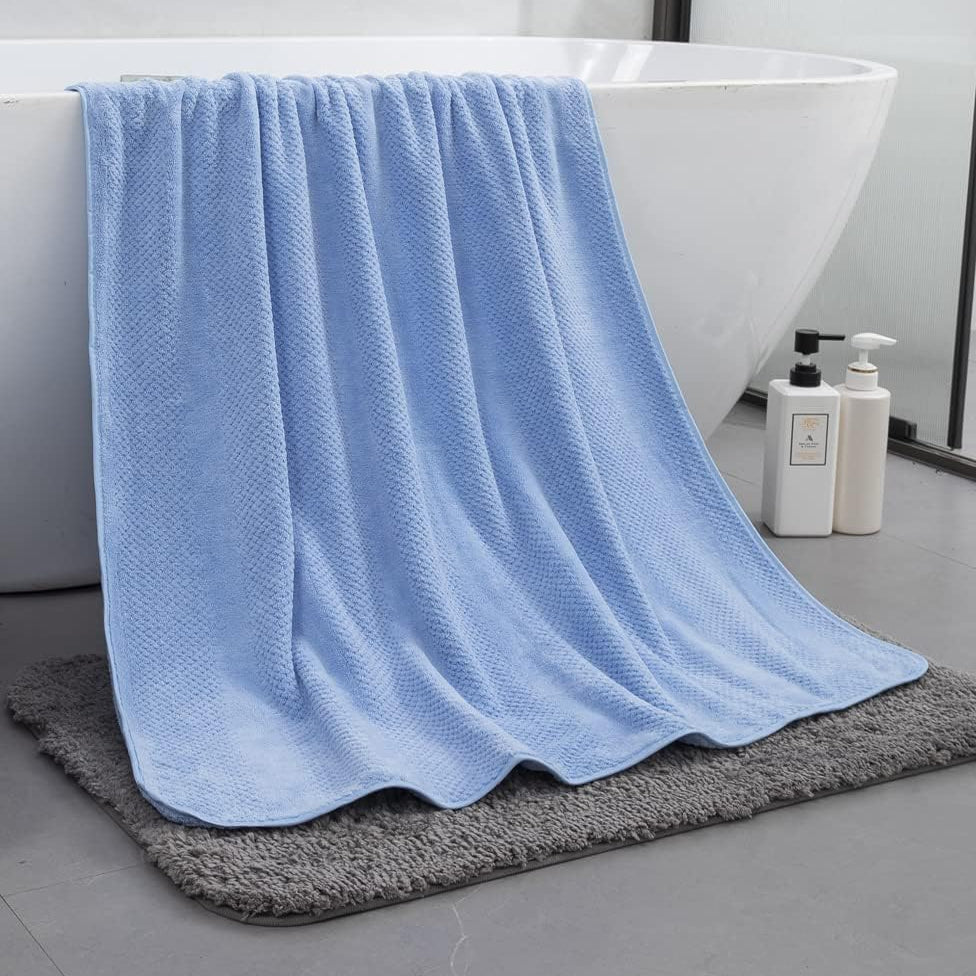 Microfiber Bath Sheet Solid Large Towel Quick Dry Highly Absorbent