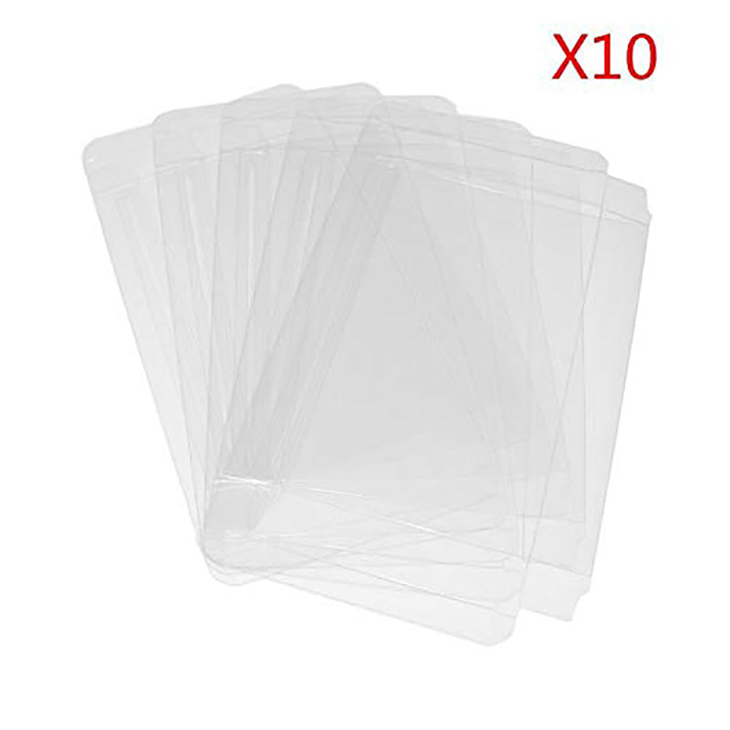 10 Pcs Clear Case Sleeve For N64 Games Cartridge Protector 0 3 MM Thick