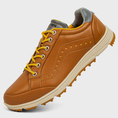 UOFEIY PLUS SIZE Men's Solid Golf Shoes with Spikes
