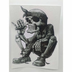 Skull Rapper Bandana Cigar Car Sticker