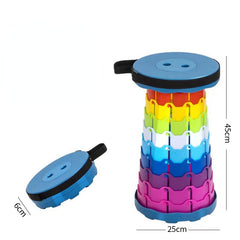 Outdoor Retractable Folding Stool Portable for Camping Hiking BBQ