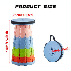 Outdoor Retractable Folding Stool Portable for Camping Hiking BBQ