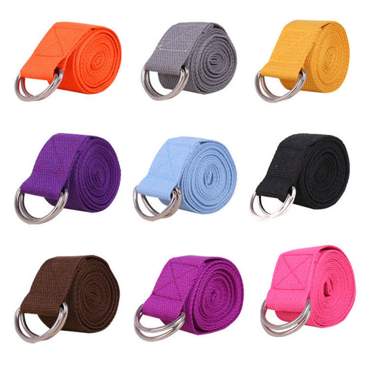 Yoga Resistance Stretch Strap with Metal D Ring