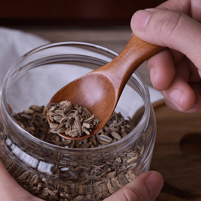 Wooden Spice Spoon Small Ice Cream Coffee Spoon Household Seasoning Spoon