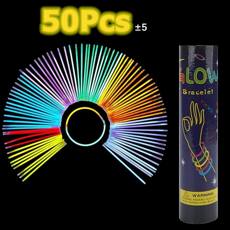 Peabownn 50 100 200 400pcs Glow Sticks Party Supplies