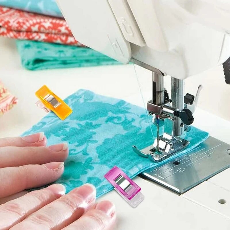 50pcs Sewing Clips Multicolor Plastic Craft Safety Clothing Binding Clips