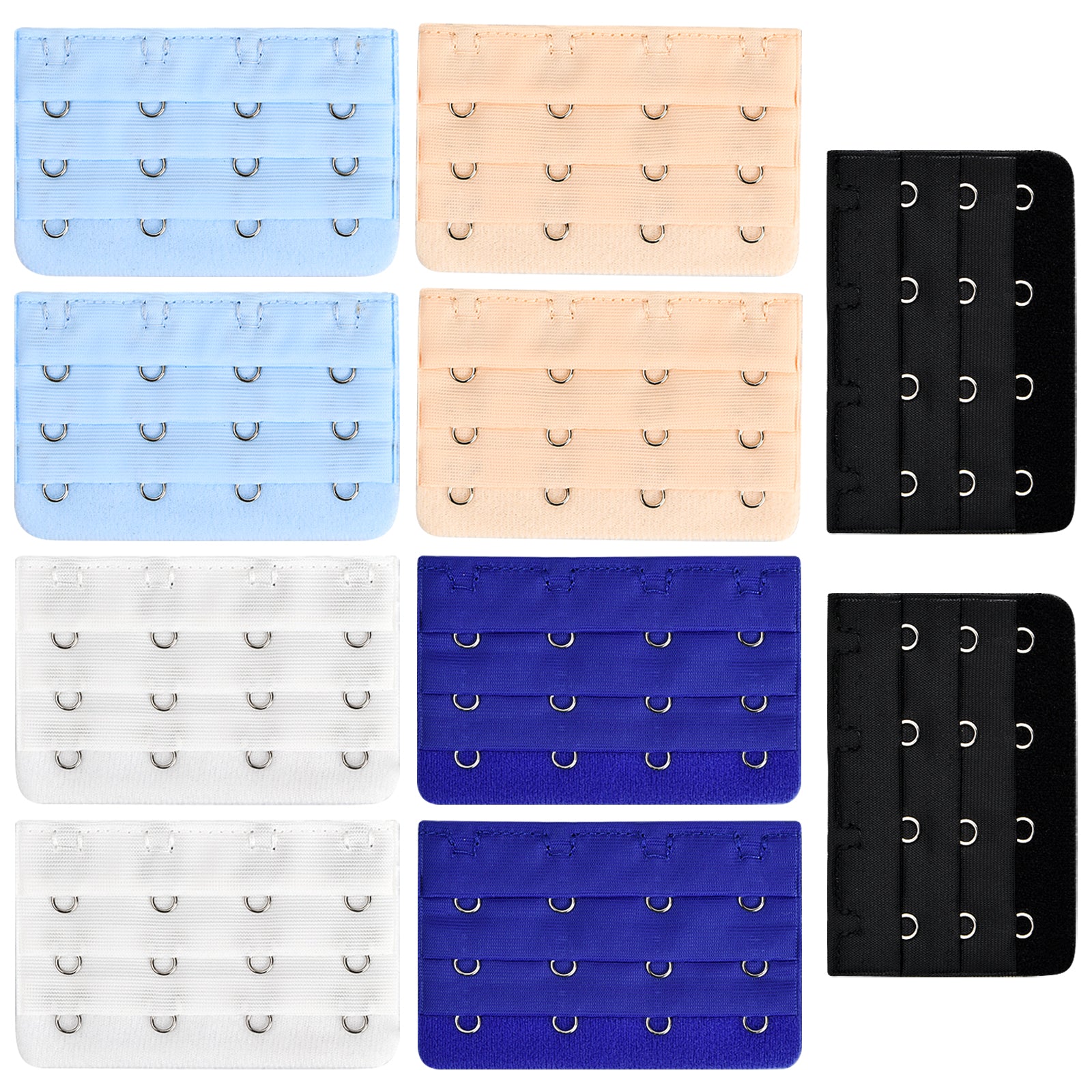 10pcs 4 Hooks Bra Extenders Adjustable Band Buckle