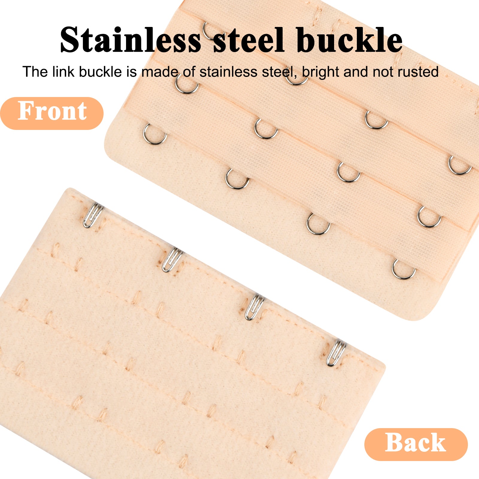 10pcs 4 Hooks Bra Extenders Adjustable Band Buckle