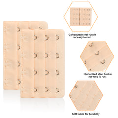 10pcs 4 Hooks Bra Extenders Adjustable Band Buckle
